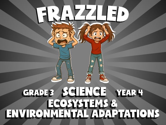 Ecosystems & Environmental Adaptations FRAZZLED Science Game | No-Prep Year 4 Review Activity