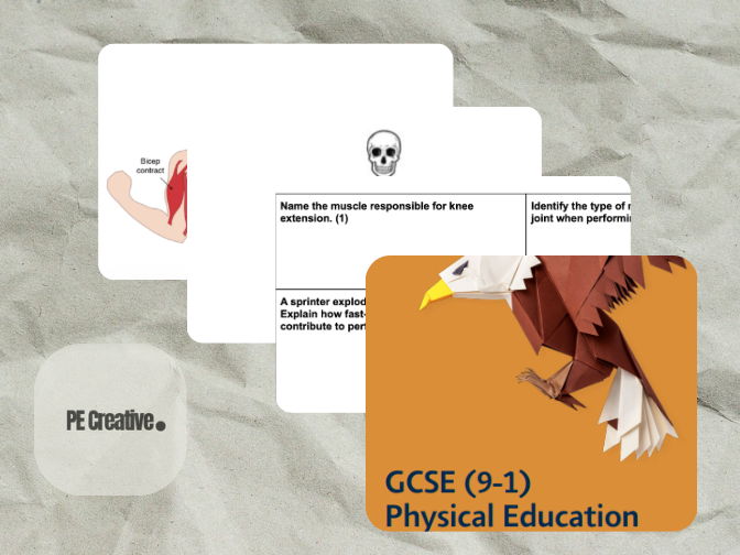 GCSE PE Edexcel Muscularskeletal system  topic on a page revision
