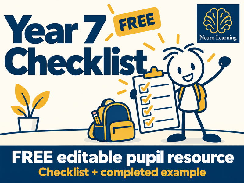 My Year 7 School-Day Checklist | FREE Editable Organisation Resource