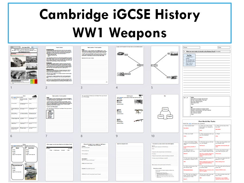 iGCSE | WW1 Weapons