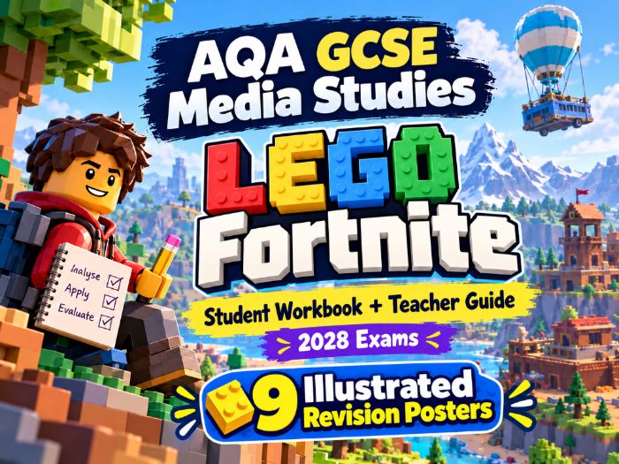 AQA GCSE Media Studies: LEGO Fortnite (2028 Exams) | Student Workbook & Teacher Answer Guide