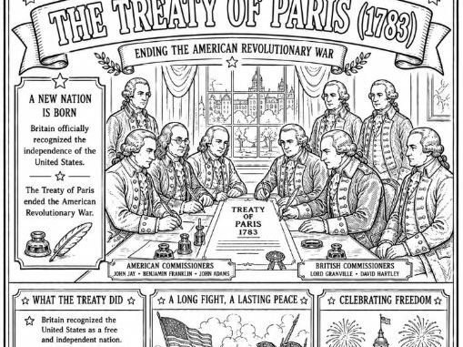 American Revolution Colouring Page- the Treaty of Paris