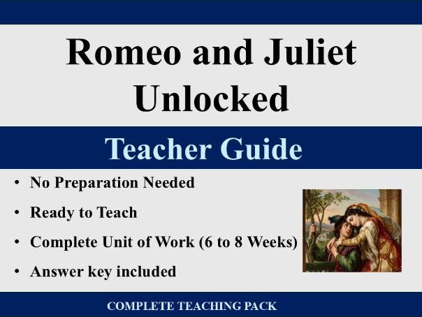 Romeo and Juliet Unlocked: A Teacher Guide – A Complete Unit & No Planning Needed