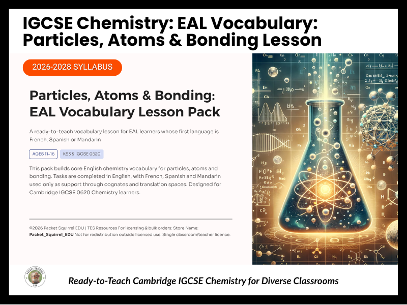 IGCSE Chemistry 0620 EAL Vocab Particles, Atoms & Bonding