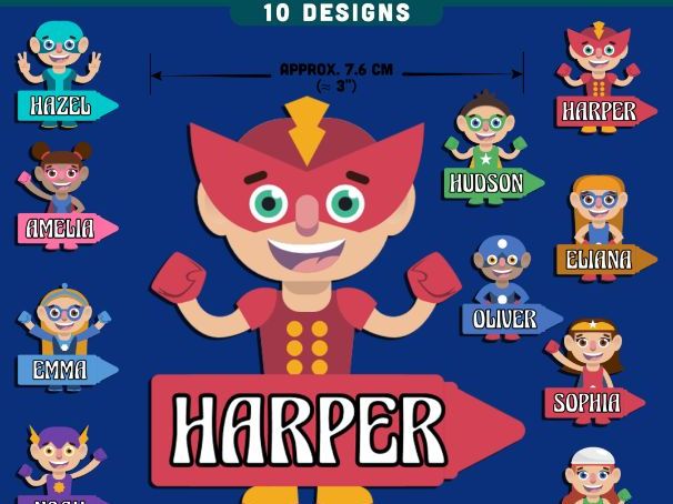 Superhero Labels Name Tags, Editable Locker & Cubby Labels, Brave & Bright Classroom Theme