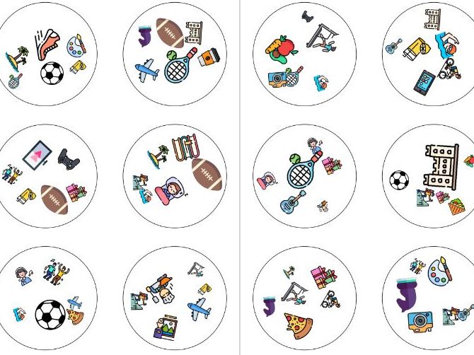 MFL quick vocab game - 'dobble' style