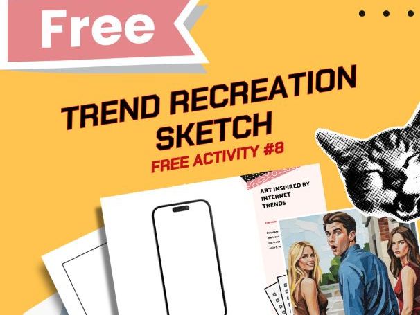 FREE | KS3 KS4 GCSE | Trend Recreation Sketch Worksheet | Middle & High School
