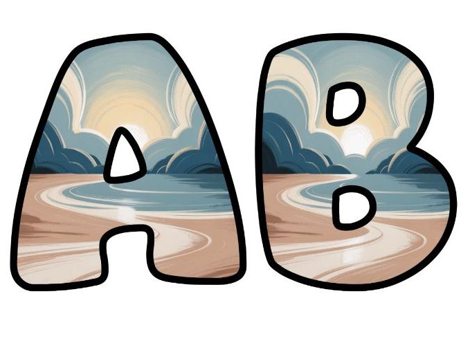 Soft Clouds Pastel SEL Calming Ocean Classroom Display | Lettering Set