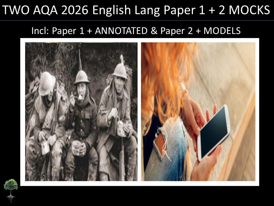 Two AQA 2026 English Language Paper 1 & 2 | Annotated, Models