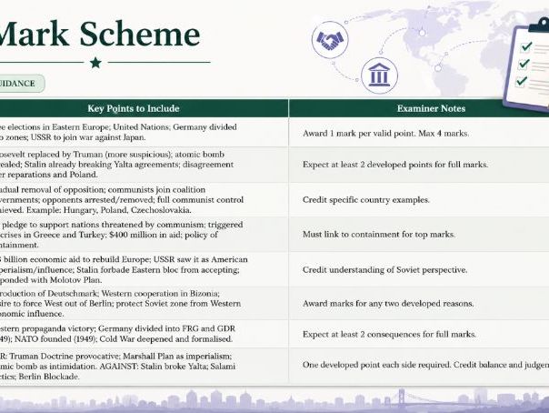 iGCSE History - Who was to blame for the cold war ?