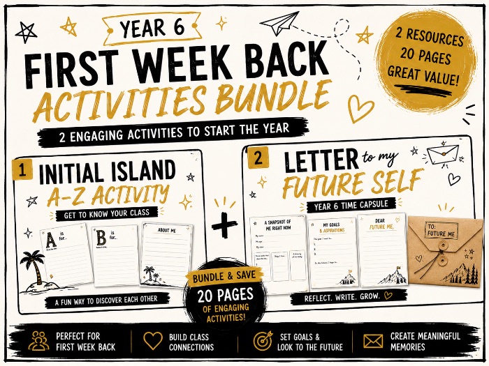 Year 6 First Week Back Activities Bundle | Transition & Back to School