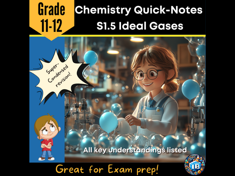 IB DP Chemistry S1.5 Ideal Gases: Condensed Topic Revision Notes - 2026
