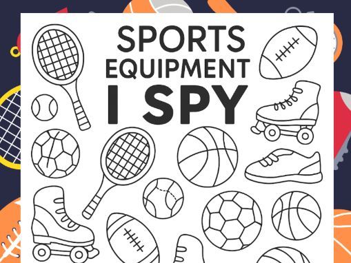 I Spy Counting and Colouring Sheet- Sports Themed