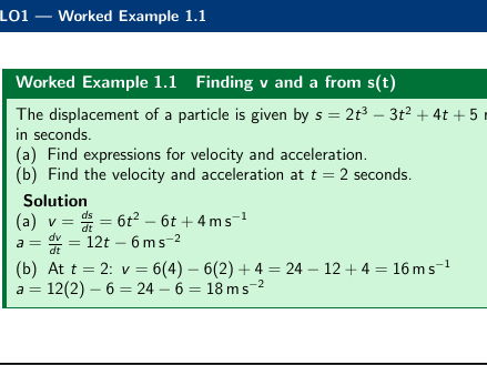 AS level maths: Variable Acceleration