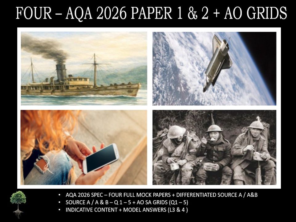 FOUR - AQA PAPER 1 & 2 | 2026 FULL MOCKS |  AO GRIDS