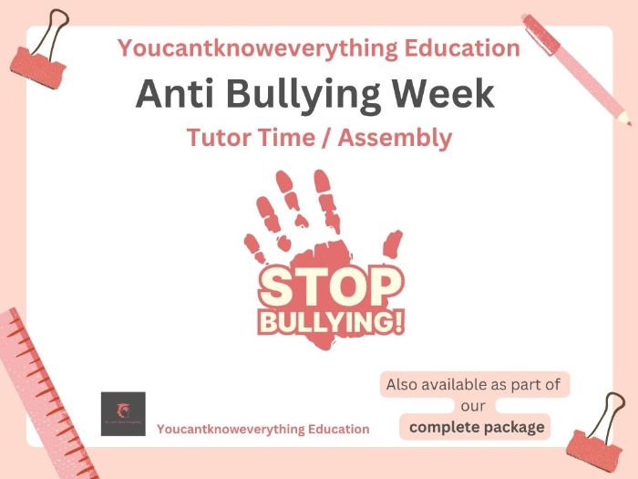 Anti Bullying Week tutorial / assembly