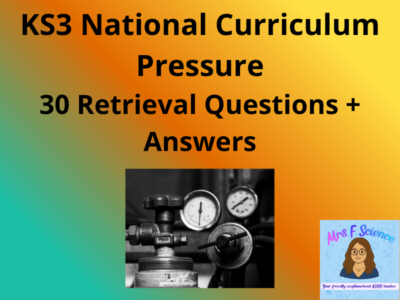 KS3 Physics Pressure – 30 Retrieval Questions + Answers
