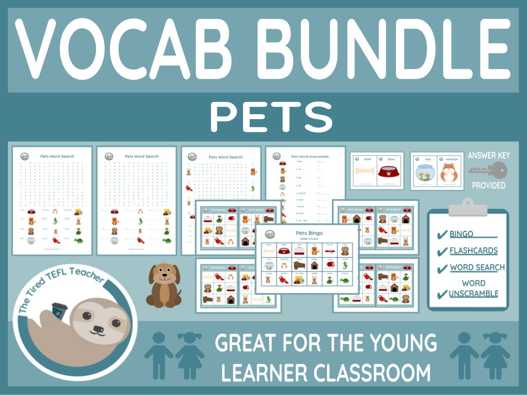 ESL Pets Vocabulary Bundle