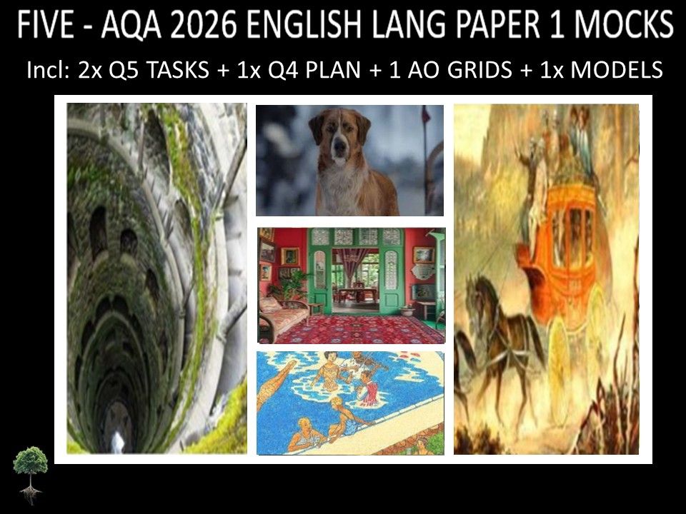 FIVE - AQA PAPER 1 | 2026 FULL MOCKS | Q5 TASKS | Q4 PLAN |AO GRIDS | MODELS
