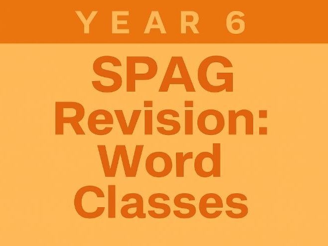FREE Year 6 SPaG Revision for SATs: Word Classes | 20 Questions & Answers