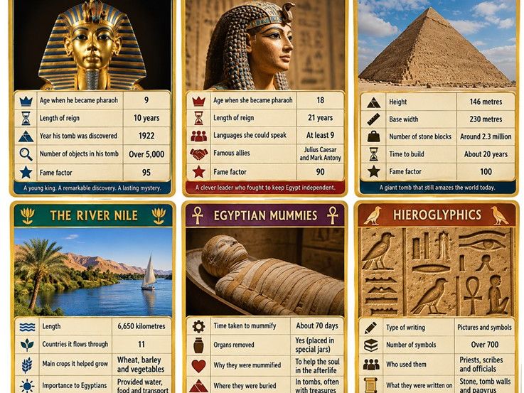 Ancient Egypt Top Trumps cards