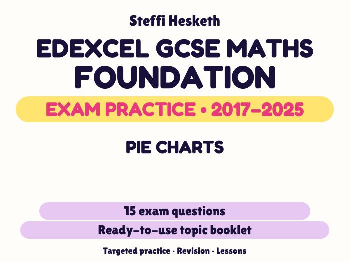 Edexcel GCSE Maths Foundation: Pie charts Exam Questions | 2017-2025