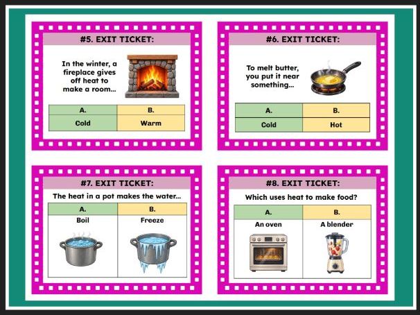 TEKS Science 1.8A Heat Applications in Daily Life: Cooking and Clothes Drying