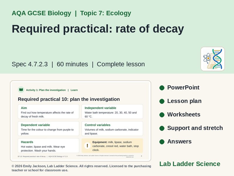 B7-10 Decay Required Practical: AQA GCSE Biology