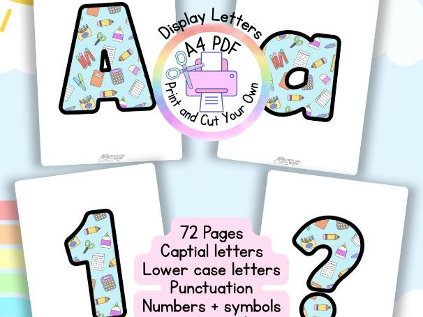 Display Letters - Print and Cut Your Own - Printable