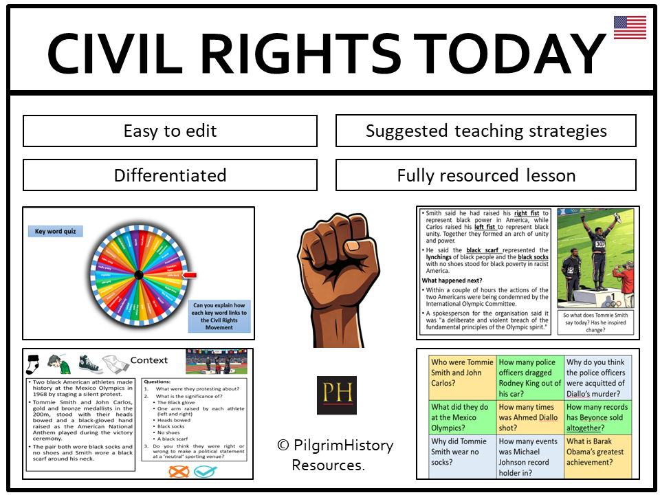 KS3 American Civil Rights: Equality and Black Lives Matter Today