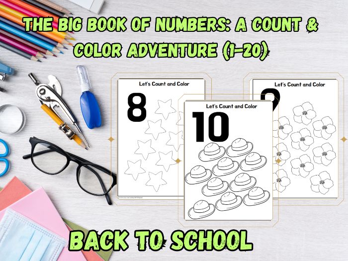 The Big Book of Numbers: A Count & Color Adventure (1-20)