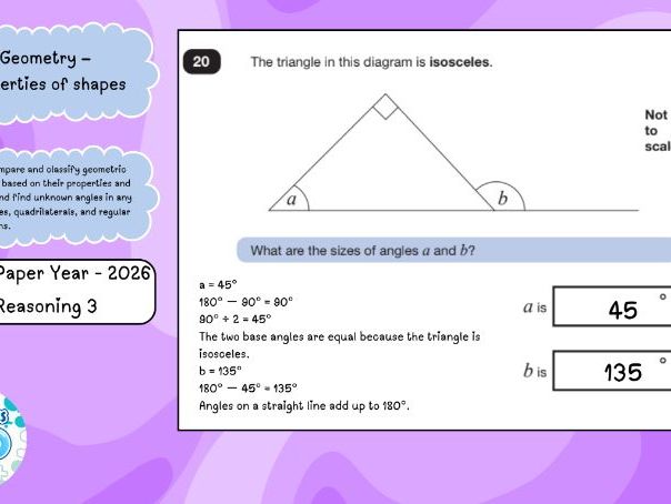 Year 6 SATs Geometry: Properties of Shapes (2016–2026) - Reasoning Questions & Answers