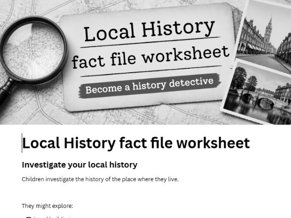 My Local History Fact File | KS1 & KS2 History Worksheet