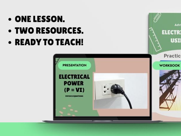 AQA GCSE Physics: Electrical Power (P=VI) | Lesson Presentation + Calculations Workbook