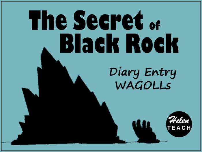 The Secret of Black Rock | Diary Entry WAGOLL Model Text Pack Differentiated