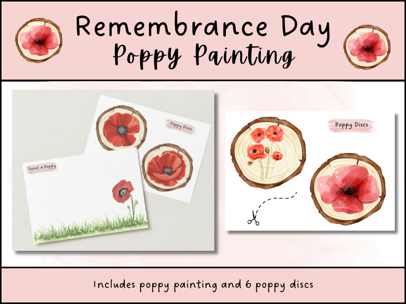 Remembrance Day Poppy Painting Activity EYFS