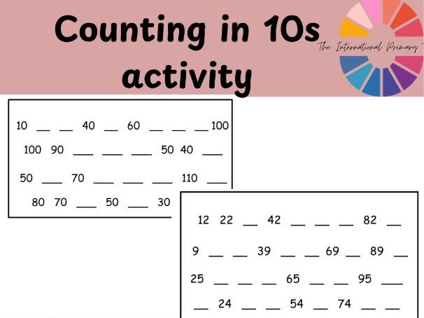 Skip Counting by 10s Worksheets | Counting in 10s to 100 & Beyond | Year 2 Maths
