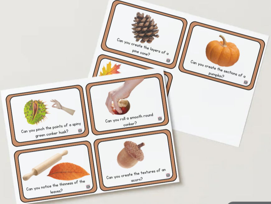 Autumn Themed Playdough Challenge