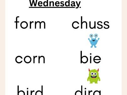 Year 1 Phonics Screening Check Prep – 4 Week Intervention Pack (Daily Worksheets, PSC, Alien Words)