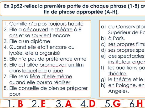 French Ab Initio Panorama 2 Le theatre