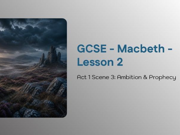 GCSE Macbeth Lesson 2: Fate, Prophecy & Macbeth’s Internal Conflict