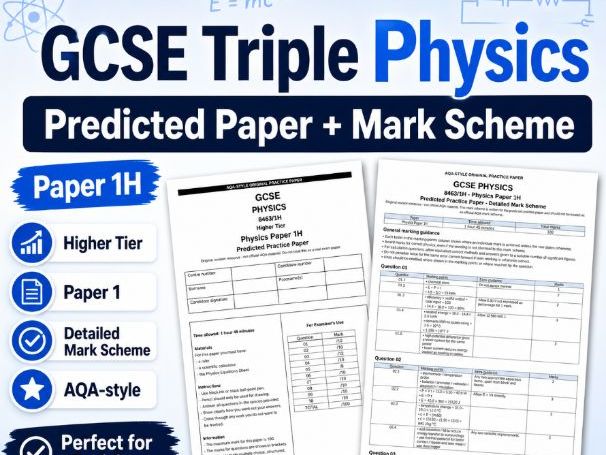GCSE Physics Triple 2026 Predicted Paper and Mark Scheme