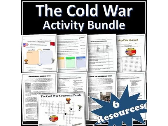 The Cold War - World History Activity Bundle | Webquest | Puzzles | EDITABLE