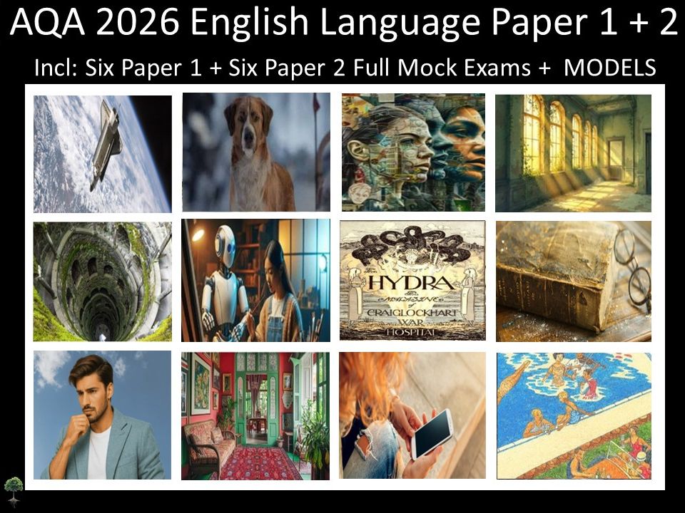 Twelve AQA 2026 GCSE English Language Paper 1 + 2 Mocks | MODELS