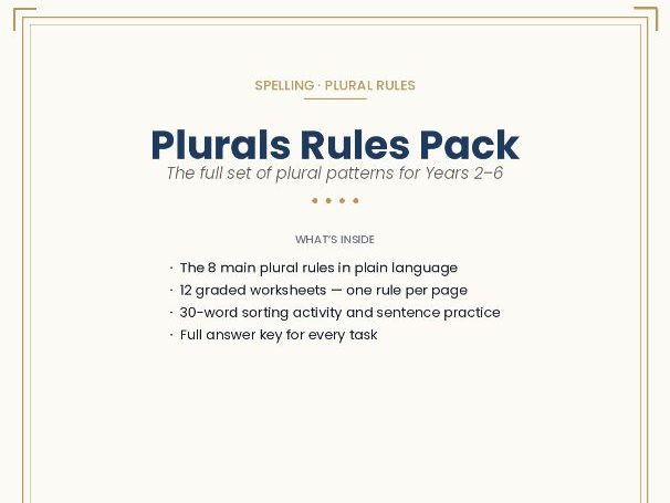 Plurals Rules Pack