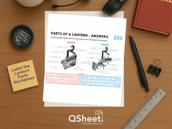 Label the Lantern Parts Worksheet