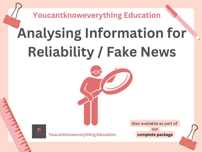 Fake News / Analysing for Reliability