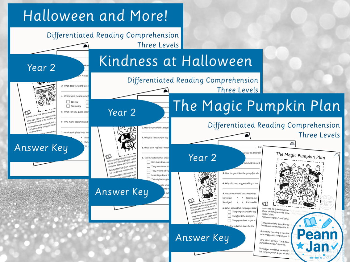 Year 2 Reading Comprehension - Halloween Bundle