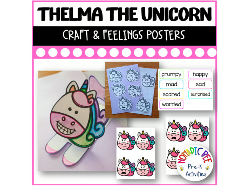 Thelma the Unicorn Activities - Unicorn Craft & Feelings Posters