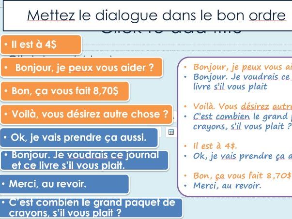 GCSE / IGCSE French - Le shopping / les achats - Qu'est-ce qu'on achete ? - Edexcel - Y10 PPT